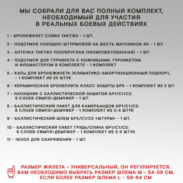 Бронежилет тактический Бр5 в полной комплектации Шлем размер M