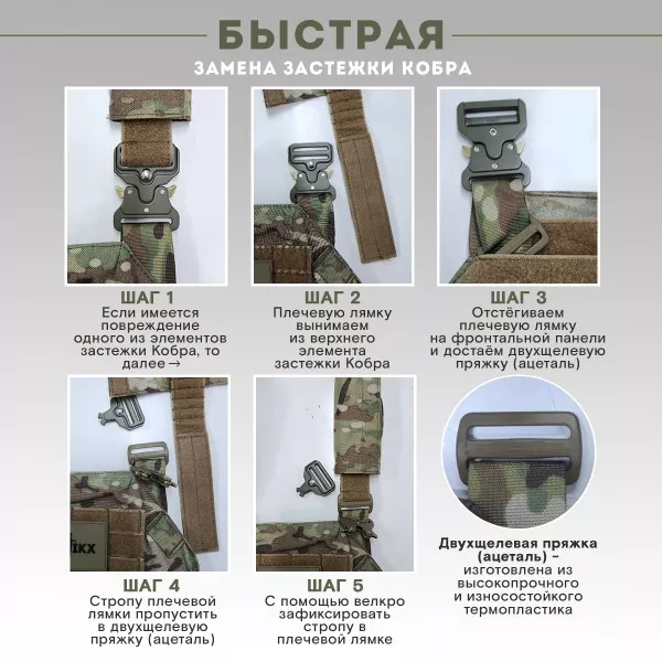 Бронежилет тактический военный Бр4 COBRA в полной комплектации с бронеплитами, стропа МОХ