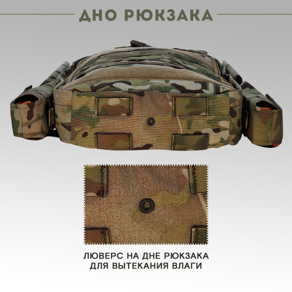 Рюкзак медицинский TAKTIKX/ТАКТИКС тактический с подсумками, мультикам