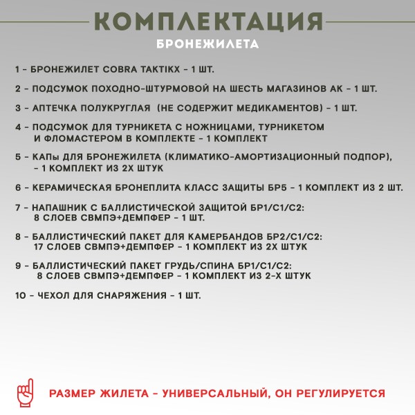 Бронежилет в полной комплектации Бр5 мультикам