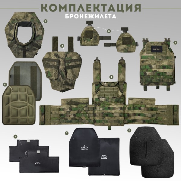 Бронежилет тактический Cobra с бронеплитами Бр3, мох