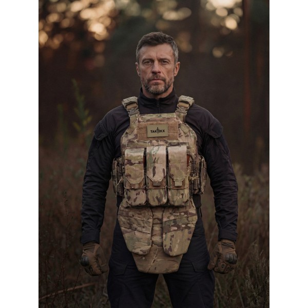 Бронежилет тактический военный Бр5 COBRA в полной комплектации с керамическими бронеплитами