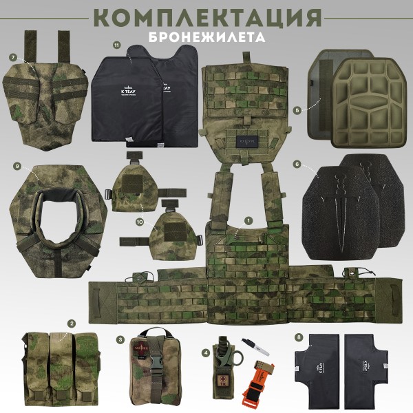 Бронежилет тактический военный LBT 6094 с БРОНЕПЛИТАМИ Бр5 TAKTIKX