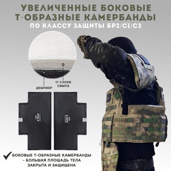 Бронежилет тактический TAKTIKX/ТАКТИКС военный с бронеплитами, Бр5, мультикам