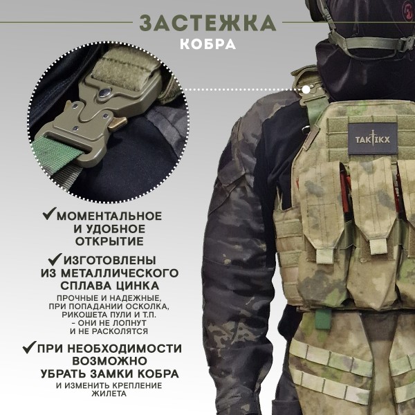 Бронежилет COBRA комплект Защитник v 3.0, мох