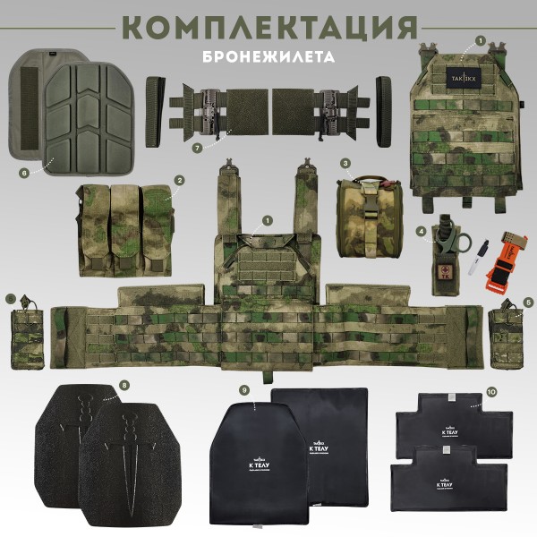 Бронежилет тактический военный Бр4 COBRA в полной комплектации с бронеплитами, стропа МОХ