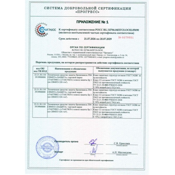 Бронепанель прессованная из СВМПЭ 1250*800 Бр2 - СВМПЭ-320
