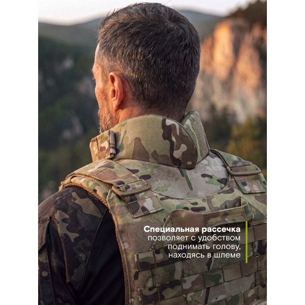 Тактическая защита шеи TAKTIKX/ТАКТИКС, Бр2, С1, С2, версия 4, мультикам