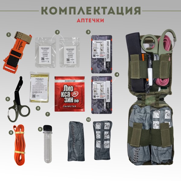 Аптечка тактическая Пехотная Укомплектованная