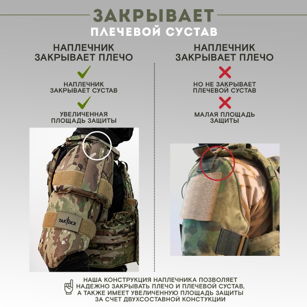 Тактическая защита шеи TAKTIKX/ТАКТИКС, Бр2, С1, С2, версия 4, мультикам