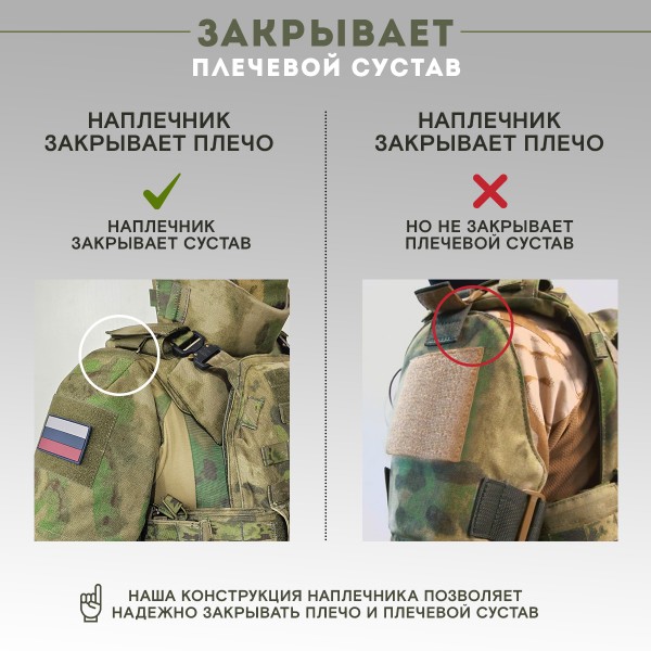 Наплечники для бронежилета по классу защиты Бр1