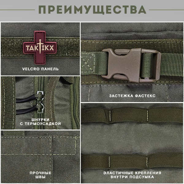 Аптечка тактическая транспортная в автомобиль без наполнения Олива