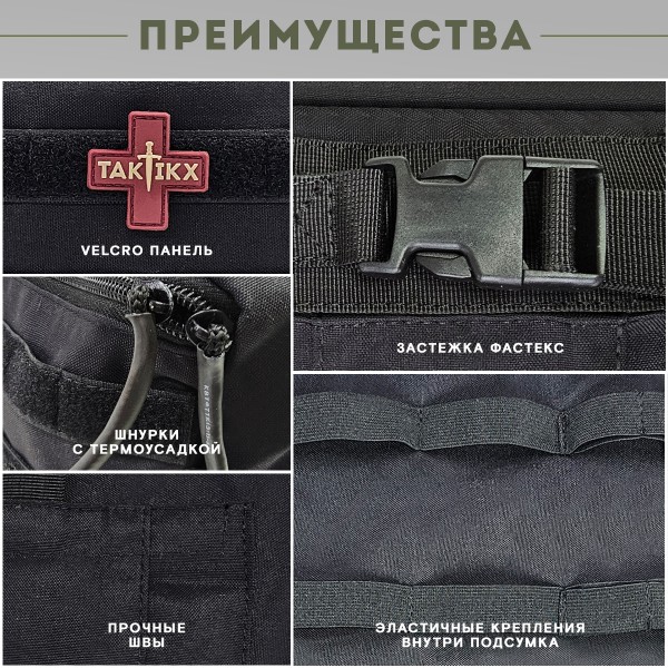 Аптечка тактическая транспортная без наполнения Черная