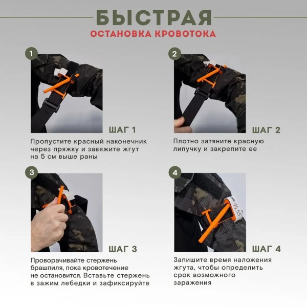 Медицинские ножницы тактические и Жгут кровоостанавливающий