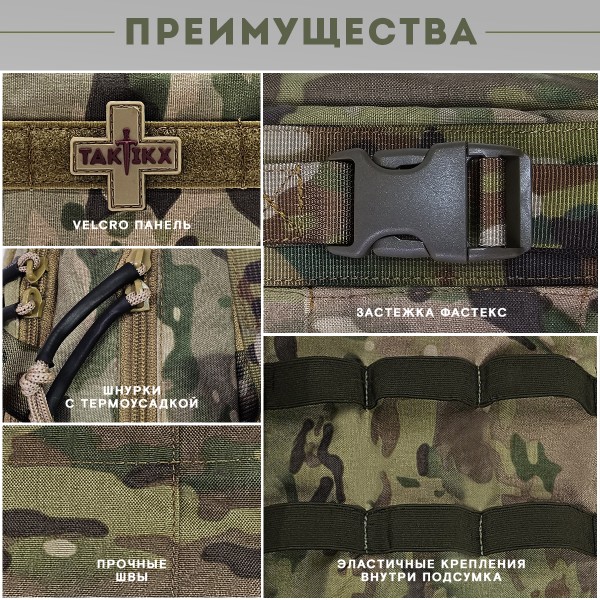 Аптечка тактическая транспортная в автомобиль укомплектованная, мультикам