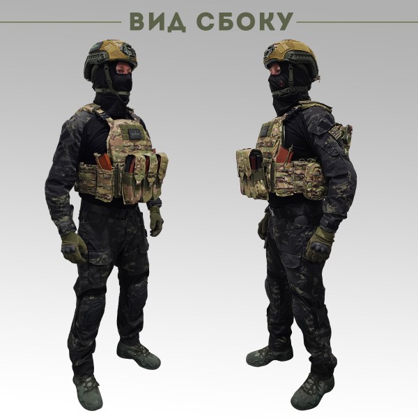 Бронежилет тактический военный Бр4 COBRA в полной комплектации с бронеплитами