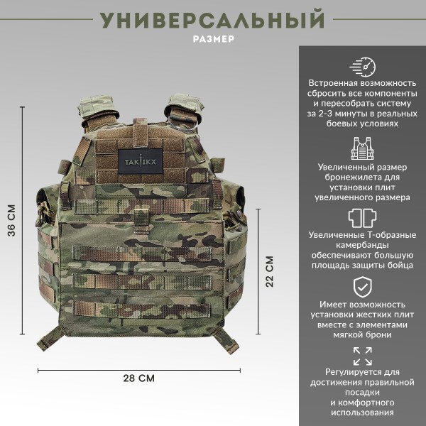 Бронежилет тактический LBT-6094A-RS Sentinel с БРОНЕПЛИТАМИ БР5