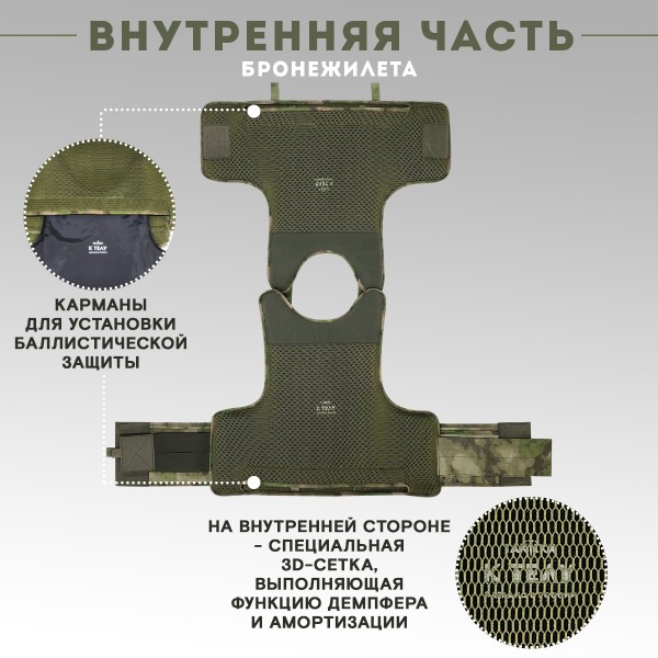 Бронежилет Легионер класс защиты Бр1, С1, С2, мох 